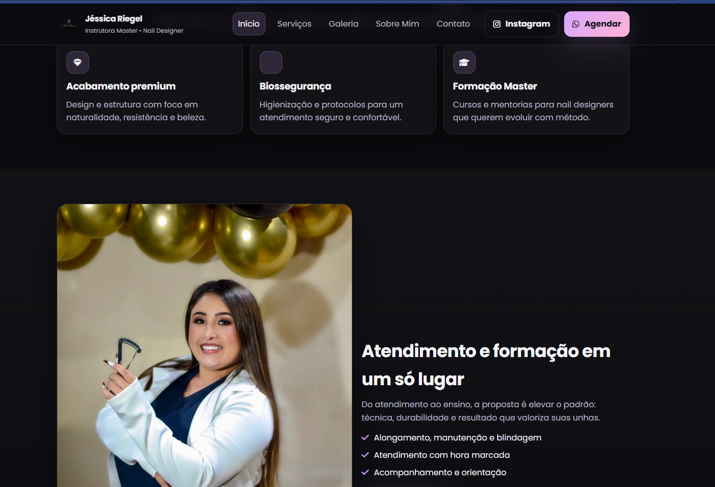 Depois — exemplo de layout